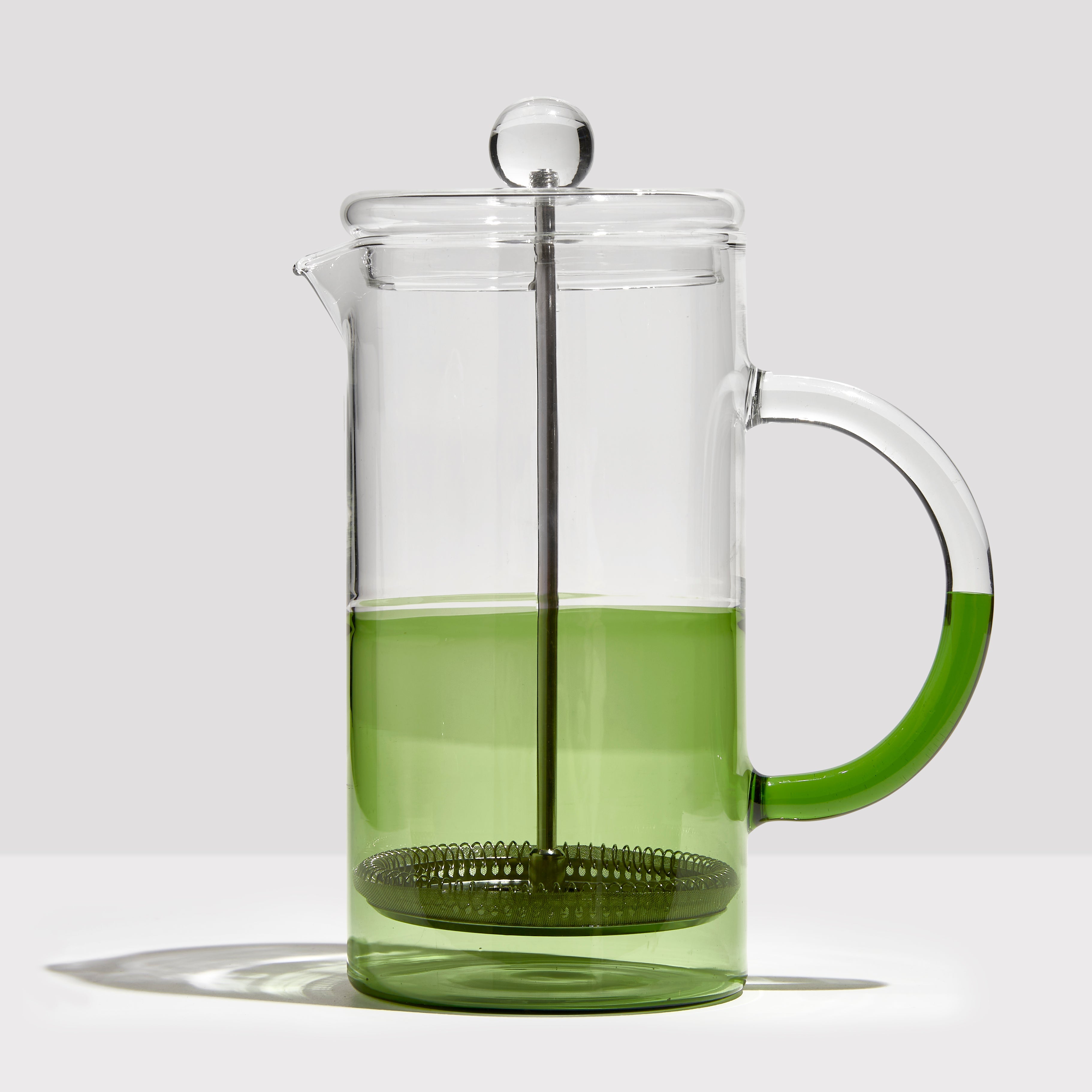 Fazeek Two Tone Coffee Plunger Clear Green