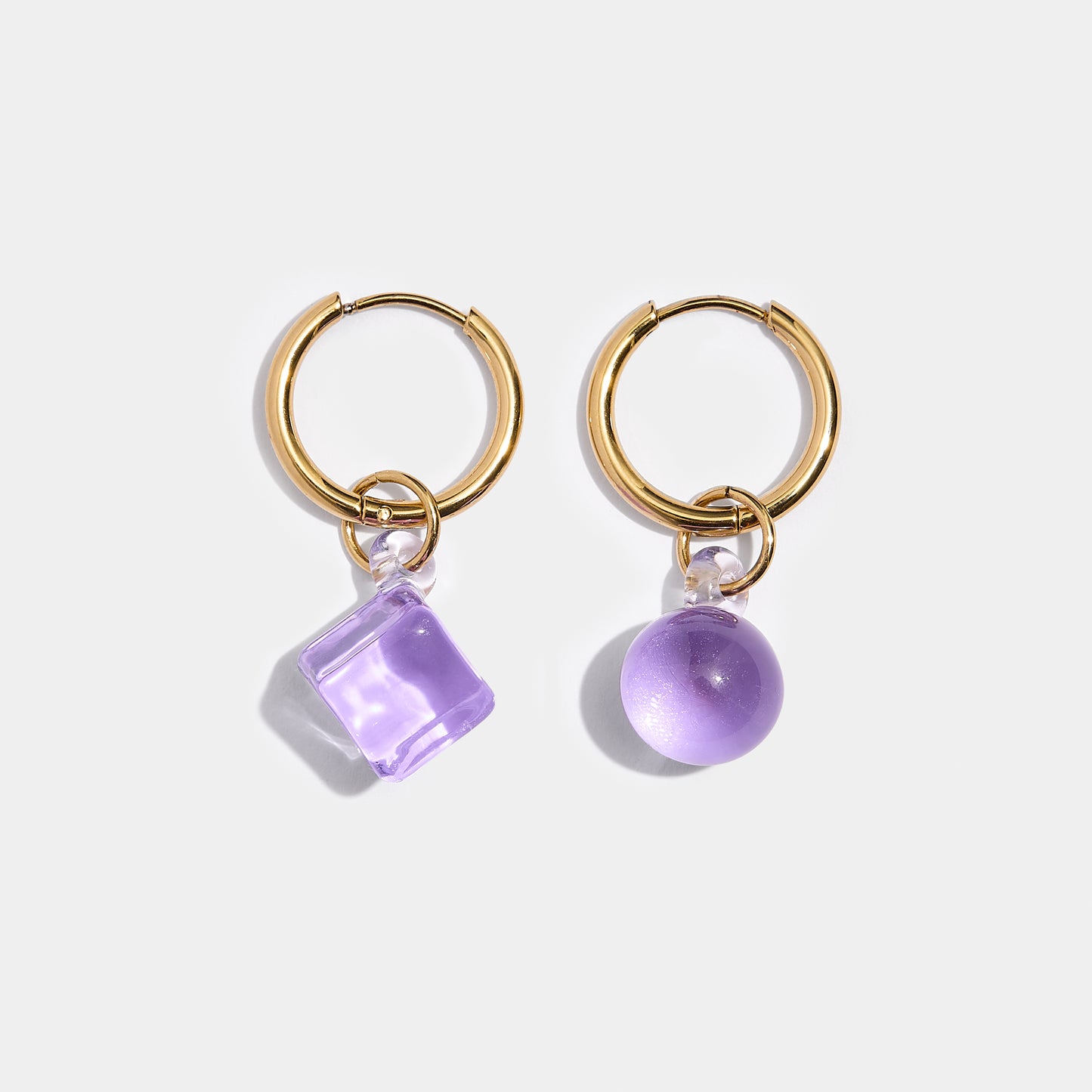 Lilac Geo Earrings