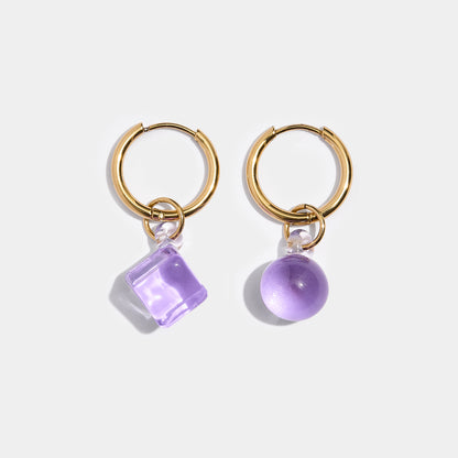 Lilac Geo Earrings