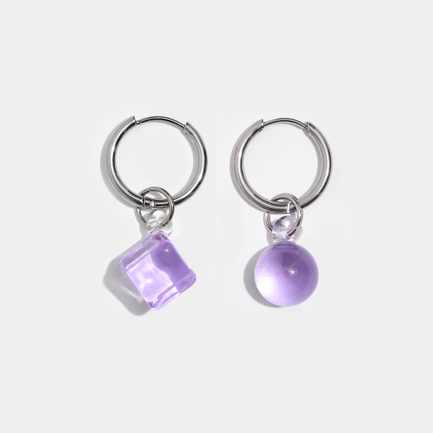 Lilac Geo Earrings