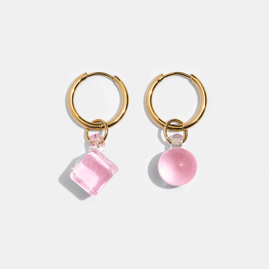 Pink Geo Earrings