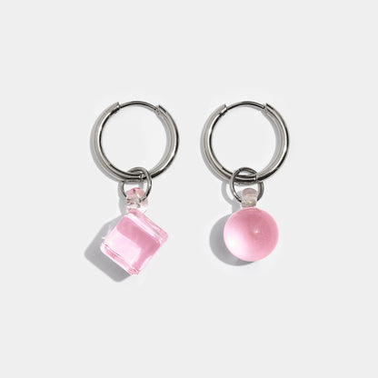 Pink Geo Earrings