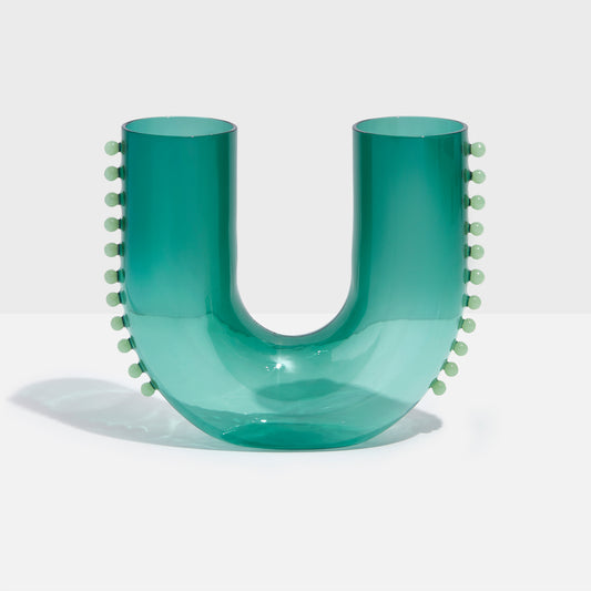 PEARL U VASE - TEAL + JADE - Fazeek Home Decor Vases