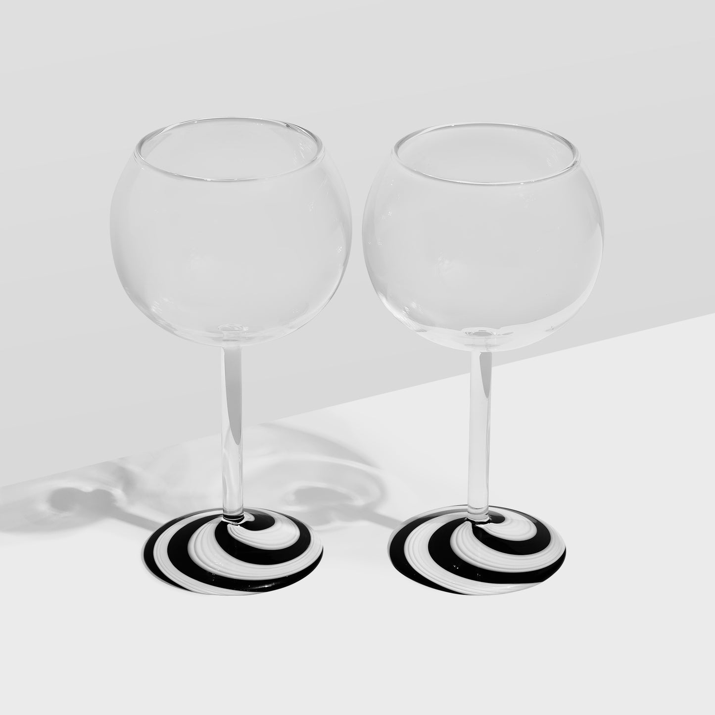 TWO X SWIRL WINE GLASSES