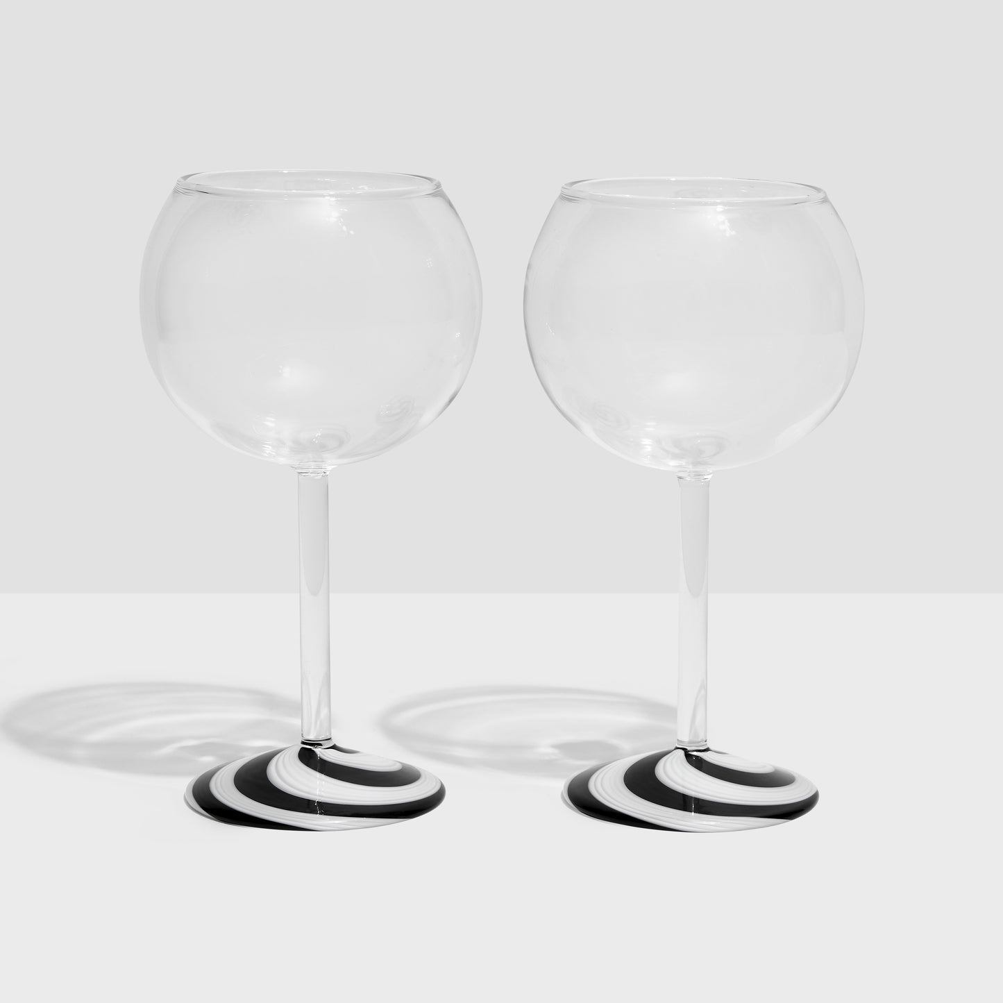 TWO X SWIRL WINE GLASSES