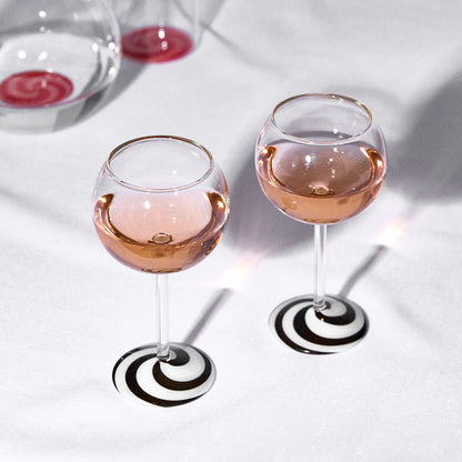 TWO X SWIRL WINE GLASSES