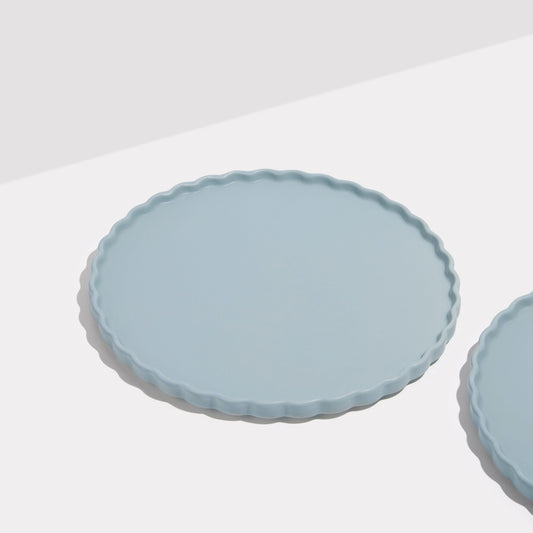 TWO X WAVE DINNER PLATES - BLUE - Fazeek Dining Diningware Bowl