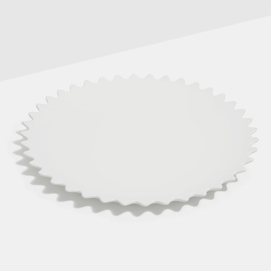 ZIGZAG PLATTER - WHITE - Fazeek Dining Diningware Bowl